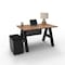 We'Re It A-Frame Writing Desk W/ Modesty Panel & Storage, 30 in D X 30 in H, 48 in W X Laminate AF4830-MOD-PED-WAL - alternate 4